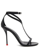 Alexander Mc Queen Leather Heel Sandals