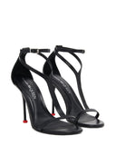 Alexander Mc Queen Leather Heel Sandals