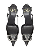Valentino Garavani Leather Vlogo Signature Slingback Pumps