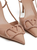Valentino Garavani Leather Vlogo Signature Slingback Pumps