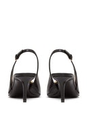 Valentino Garavani V Logo Moon Leather Slingback Pumps