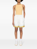 Pantalones cortos de seda con cordero de Casablanca