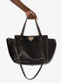 Valentino Garavani Leather Rockstud Shopping Tote