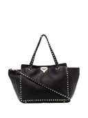 Valentino Garavani Leather Rockstud Shopping Tote