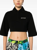 Palm Angels Logo geschnittenes Poloshirt