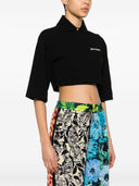 Palm Angels Logo geschnittenes Poloshirt
