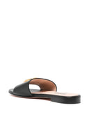 Bally Emblem Leather Flat Sandals
