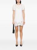 Ermanno Scervino Embroidered Cotton Short Dress
