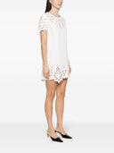 Ermanno Scervino Embroidered Cotton Short Dress