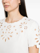 Ermanno Scervino Embroidered Cotton Short Dress