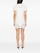 Ermanno Scervino Embroidered Cotton Short Dress