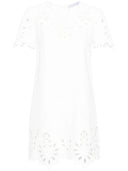 Ermanno Scervino Embroidered Cotton Short Dress
