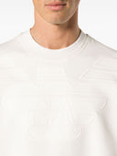 Emporio armani logo cotone felpa