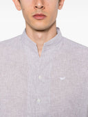 Emporio Armani Linen Blend Striped Shirt