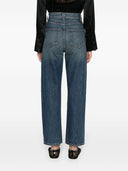 Jeans de mezclilla de cintura alta khaite