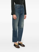 Jeans de mezclilla de cintura alta khaite