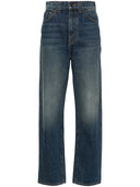 Jeans de mezclilla de cintura alta khaite