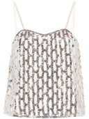 Top de malla de lentejuelas de Forte Forte