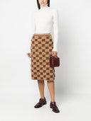Gucci Cruise GG Supreme Wool Midi Skirt