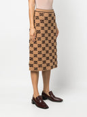 Gucci Cruise GG Supreme Wool Midi Skirt