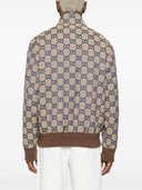 Gucci Cruise GG Supreme Leinwand und Lederbomberjacke