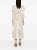 Max Mara gestreiftes Leinenhemdkleid