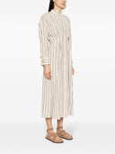 Max Mara gestreiftes Leinenhemdkleid