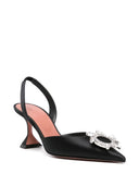 Amina Muaddi Begum Sling 70 Satin Pumps