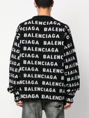 Balenciaga Allover Logo Crewneck Sweater