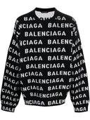 Balenciaga Allover Logo Crewneck Sweater