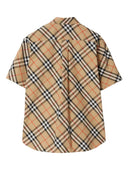 Burberry Check Motif Cotton Shirt
