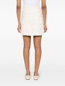 Mini gonna in denim ricamato alla semicoutura in Georgia