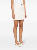 Mini gonna in denim ricamato alla semicoutura in Georgia