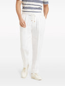 Brunello Cucinelli Linen Trousers With Drawstring