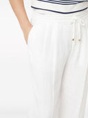Brunello Cucinelli Linen Trousers With Drawstring