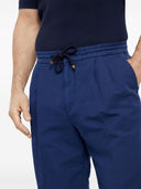Brunello Cucinelli Linen And Cotton Blend Leisure Trousers