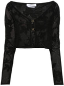 Blumarine Embroidered Cropped Cardigan