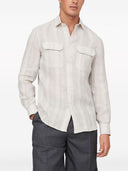 Brunello Cucinelli Linen Shirt With Pocket