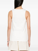 Top de algodón del logotipo de Moncler