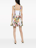 Dolce & Gabbana Flower Print Cotton Mini Dress
