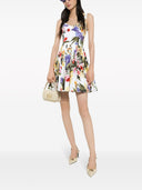 Dolce & Gabbana Flower Print Cotton Mini Dress