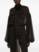 Dolce & Gabbana Dotted Silk Long Dress