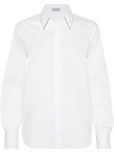 Camicia popeline di cotone di brunello cucinelli