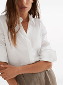 Camicia popeline di cotone di brunello cucinelli