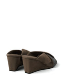Brunello Cucinelli Wedge Suede Sandalen