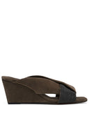 Brunello Cucinelli Wedge Suede Sandalen