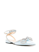 Mach & Mach Pre Double Bow Satin Slingback Ballet Flats