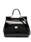 Dolce & Gabbana Sicily Large Shiny Leather Handbag
