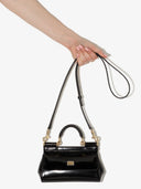 Dolce & Gabbana Sicily Small Shiny Leather Handbag