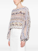 Missoni Beachwear Pre Zigzag Pattern Cropped Top